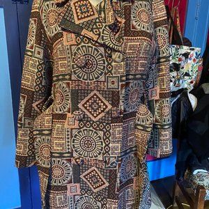 Groovy Vintage 1960's Mod Tapestry Coat